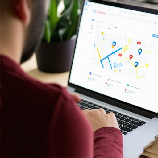 Small business owner working on Google My Business optimization in Raleigh