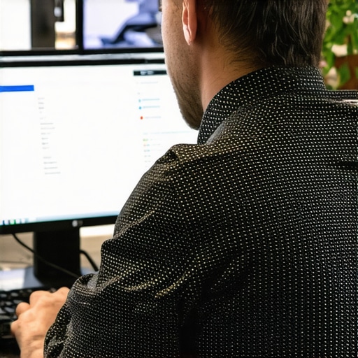 Business owner correcting inconsistent business info online to improve local SEO in Raleigh.