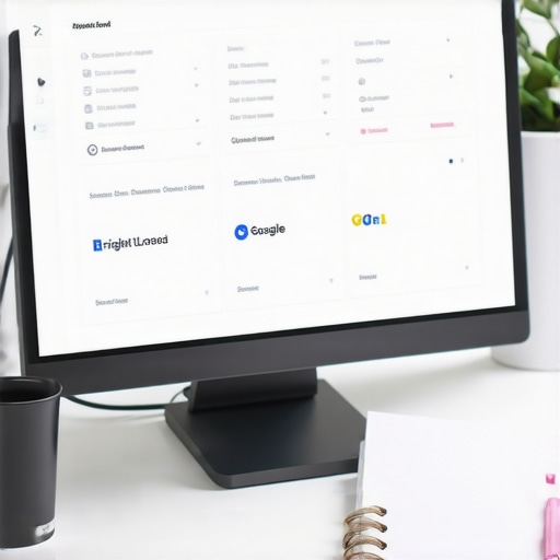 Desk with SEO analytics tools open on a computer screen, representing ongoing local SEO maintenance.