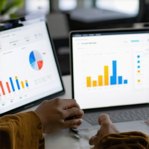 Analyzing Local SEO Data for Raleigh Businesses Person reviewing local SEO analytics on a laptop to improve Raleigh business visibility.