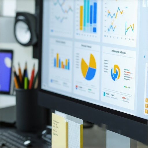 Computer monitor displaying SEO analytics and tools
