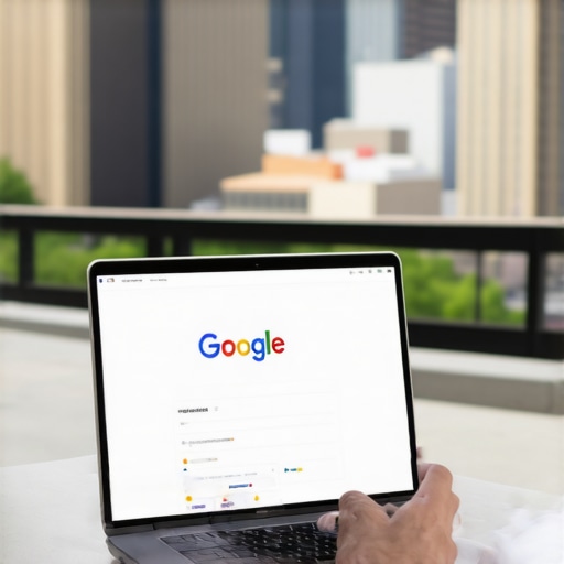 Optimizing GMB Profile in Raleigh Raleigh business owner enhancing Google My Business listing on laptop