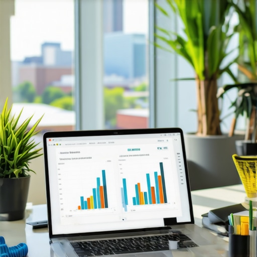 Optimizing Raleigh Local SEO Laptop showing local SEO metrics with Raleigh skyline in background