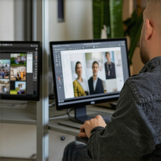 Updating GMB Photos in Raleigh Business owner optimizing Google My Business images for local SEO in Raleigh