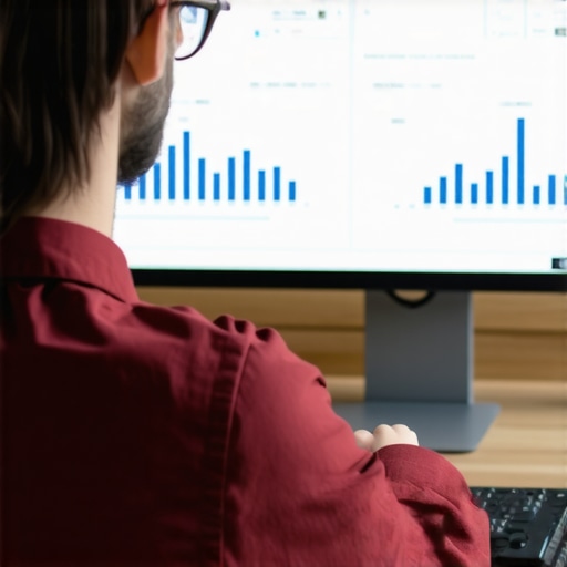 A person analyzing local SEO data on a laptop with SEO tools and graphs.