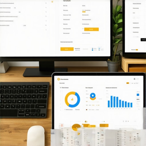 A professional workspace with SEO software dashboards open, illustrating ongoing local SEO management in Raleigh.