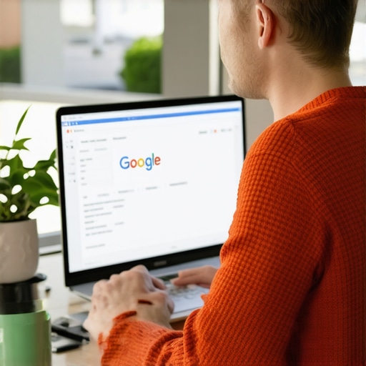 Business owner updating Google My Business profile in Raleigh