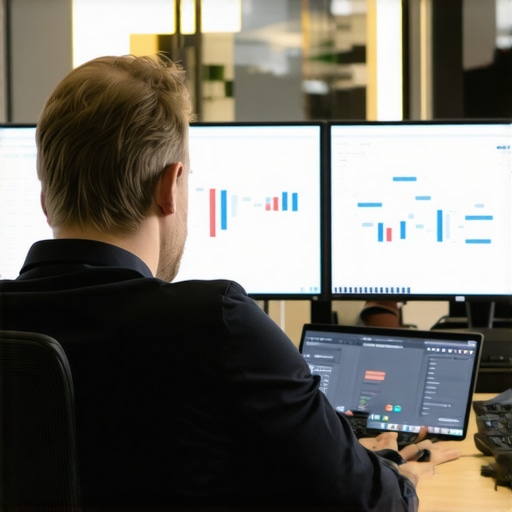 An SEO expert analyzing dashboards with tools like Ahrefs and SEMrush to optimize Raleigh SEO