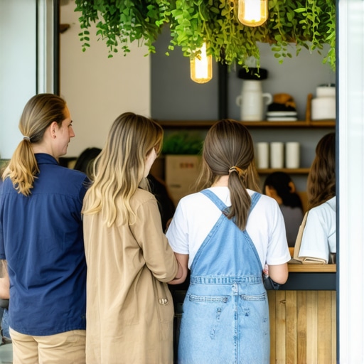 A lively Raleigh storefront showing a busy business scene with staff and customers