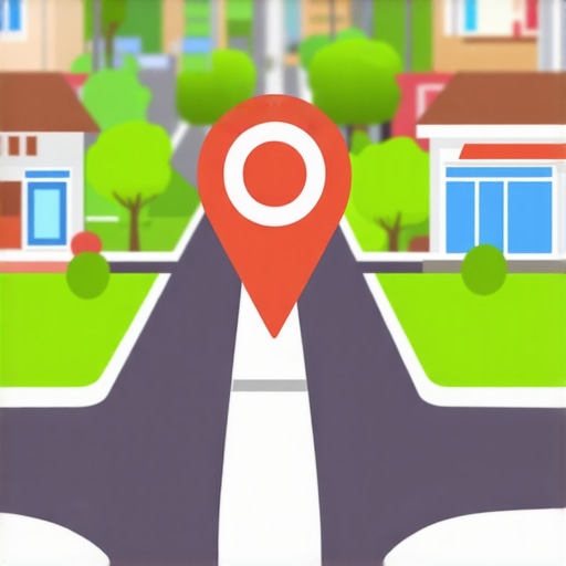 Map marker over Raleigh neighborhood showing local businesses